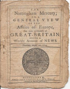 The Nottingham Mercury, 27 August 1724 (1)
